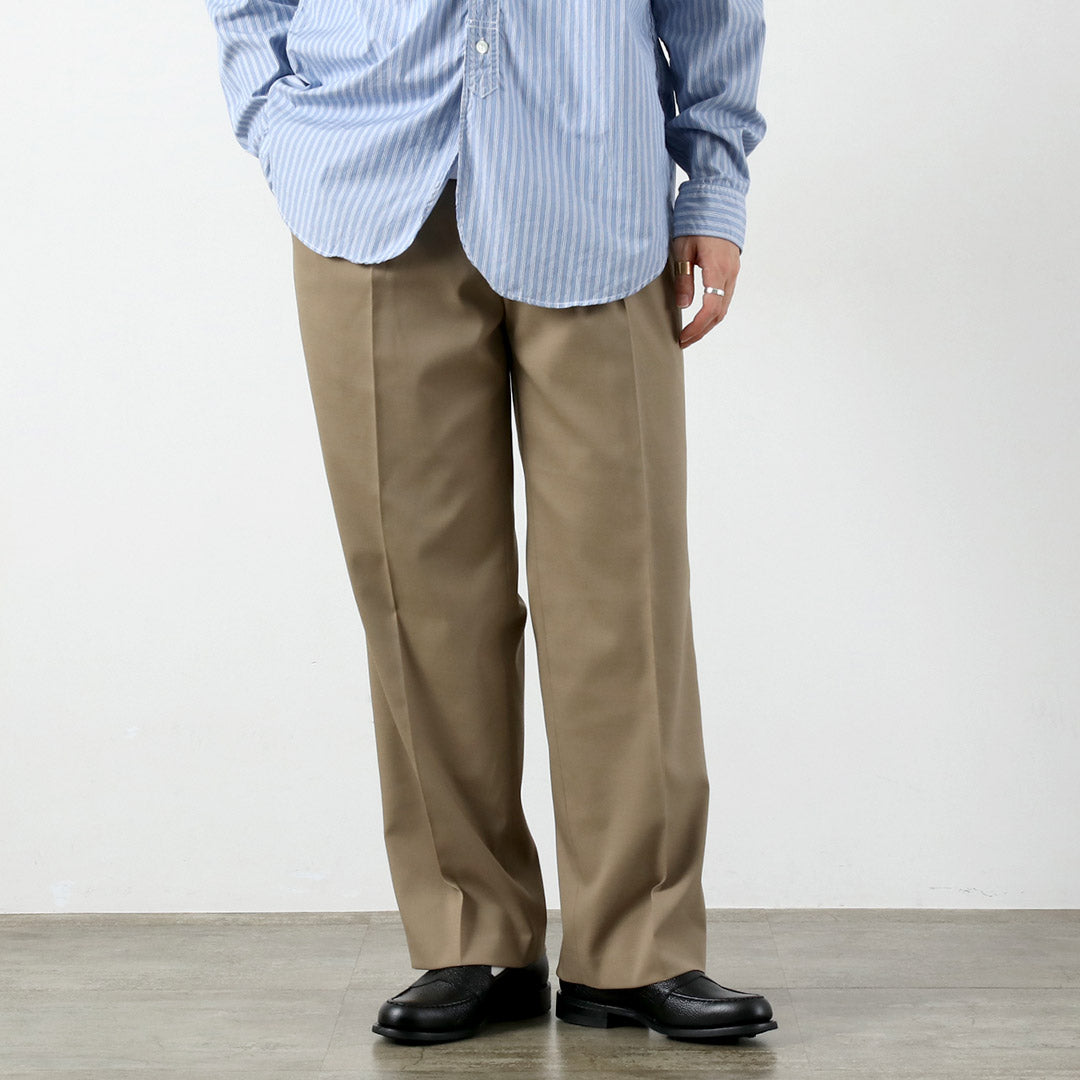 FANTASTICDAYS / Pantalon large à 2 plis en sergé de laine de polyester
