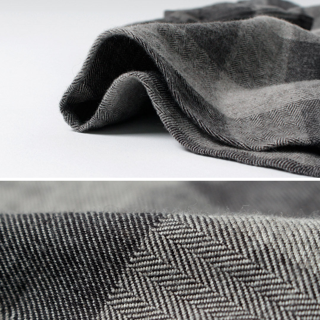 FUJITO / Cotton/Yak Block Plaid Big Size Shirt