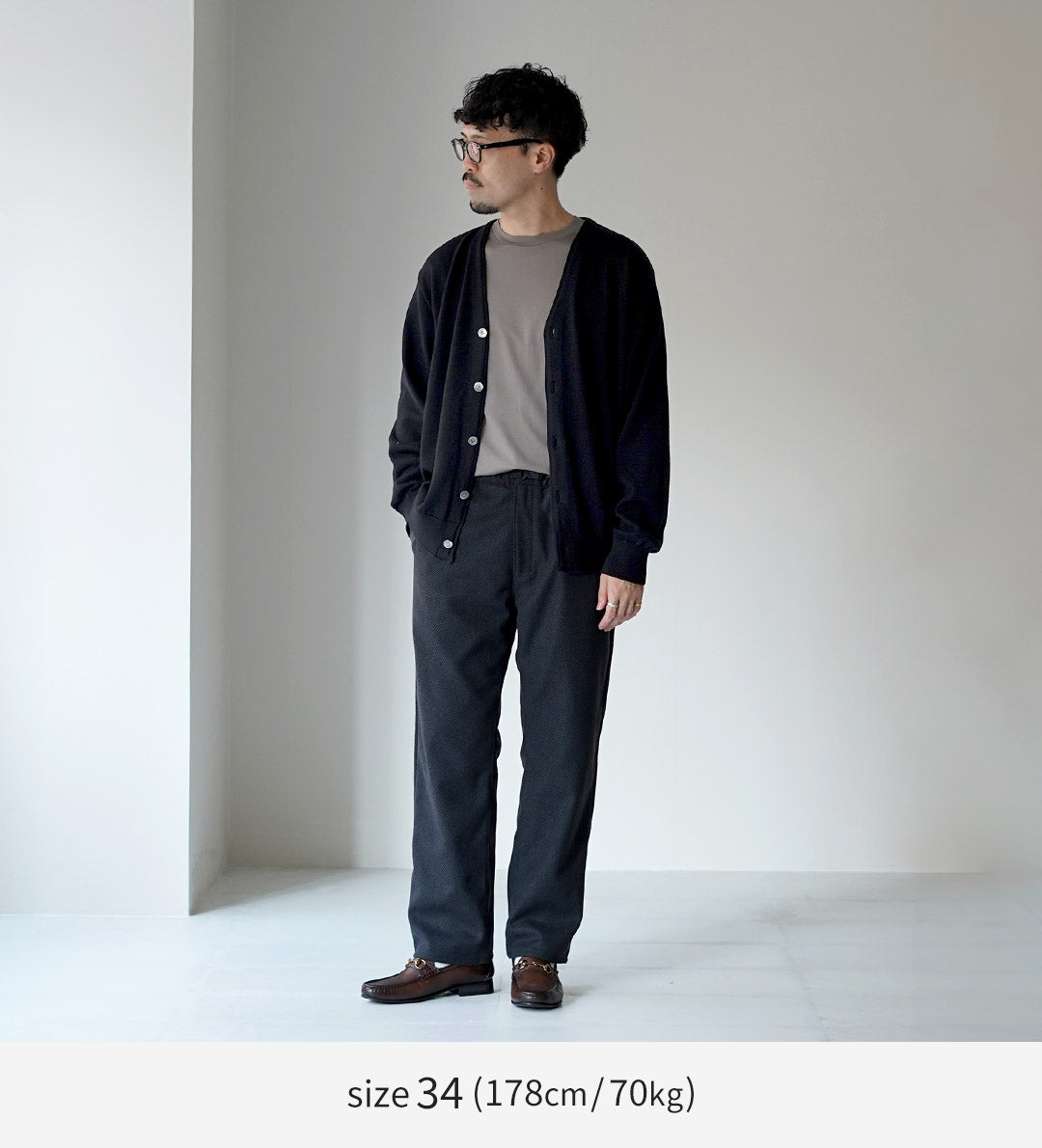 FUJITO / 리사이클드 울 트윌 N.O.UN 벨트리스 팬츠