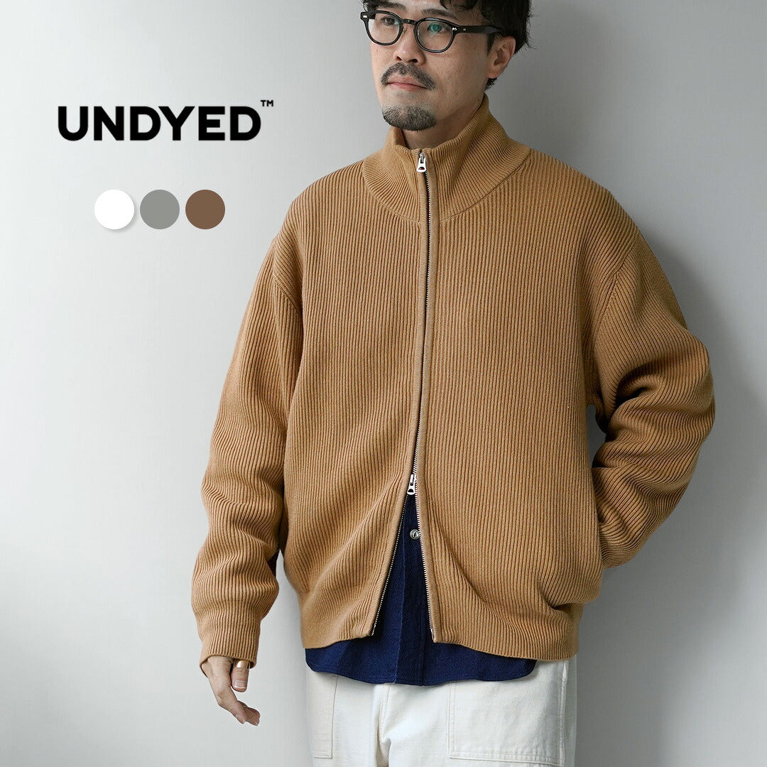 UNDYED / Organic Cotton Ribbed Driver's Knit