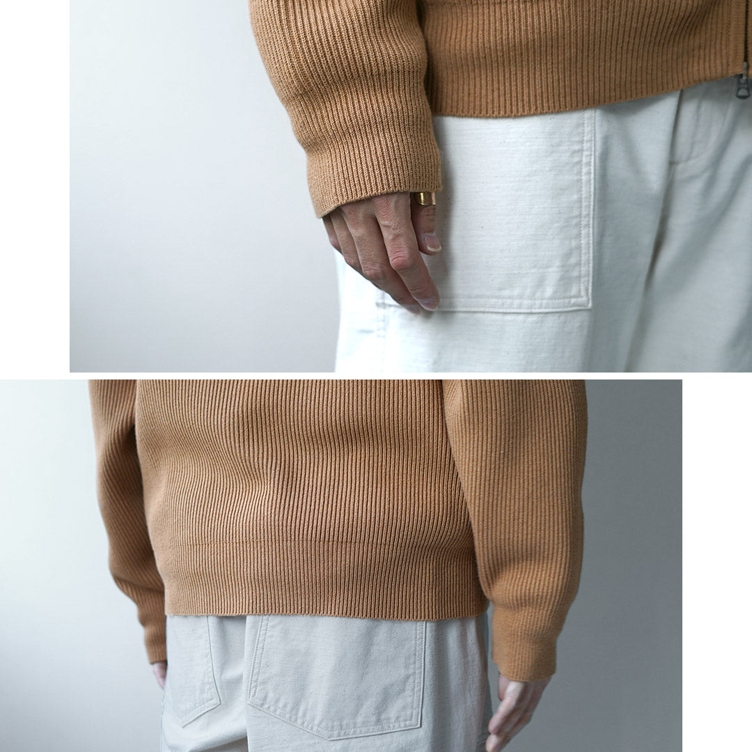 UNDYED / Organic Cotton Ribbed Driver's Knit