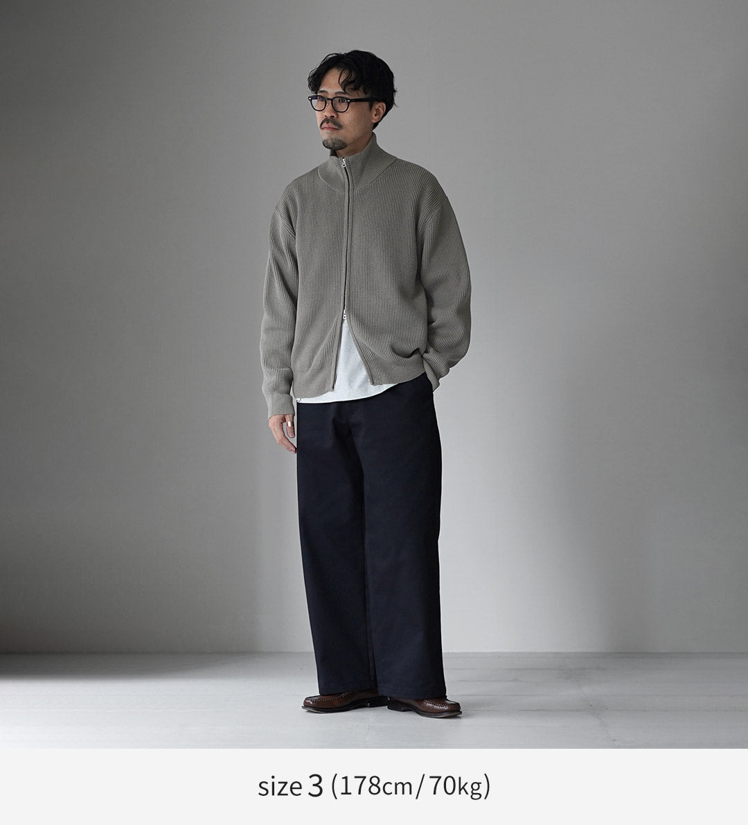 UNDYED / Organic Cotton Ribbed Driver's Knit