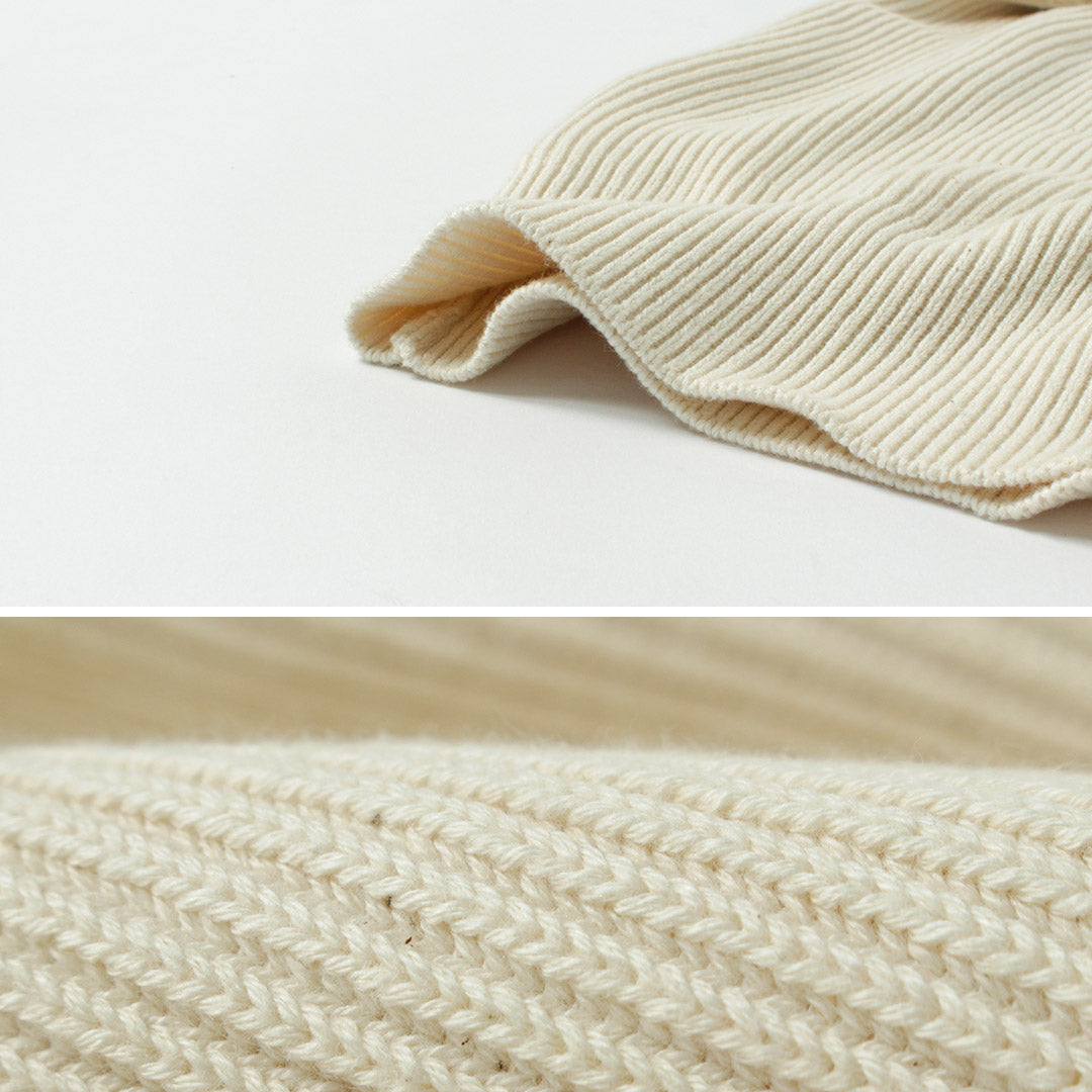 UNDYED / Organic Cotton Ribbed Driver's Knit