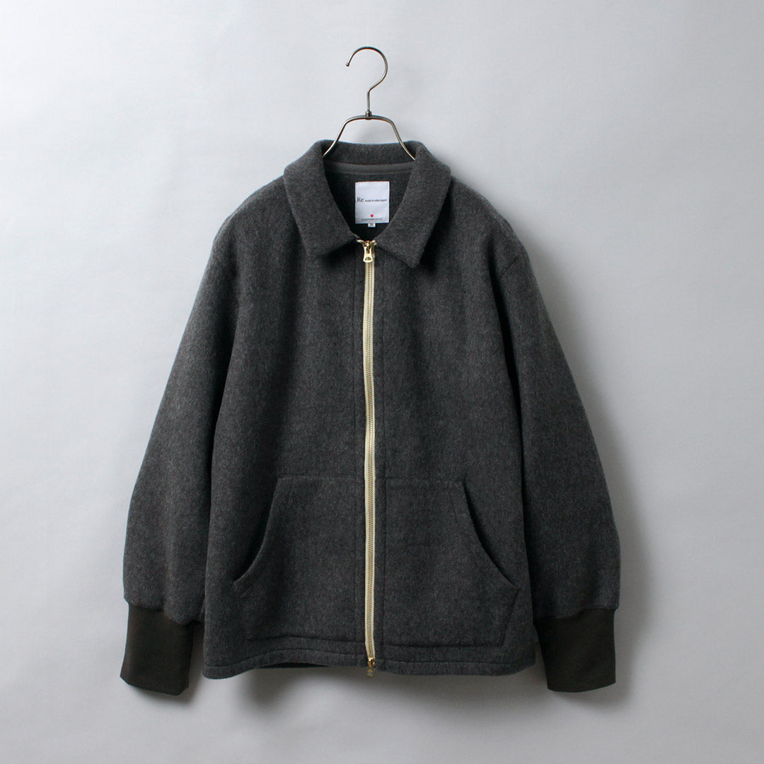 RE MADE IN TOKYO JAPAN / Wool Melton Zip Blouson