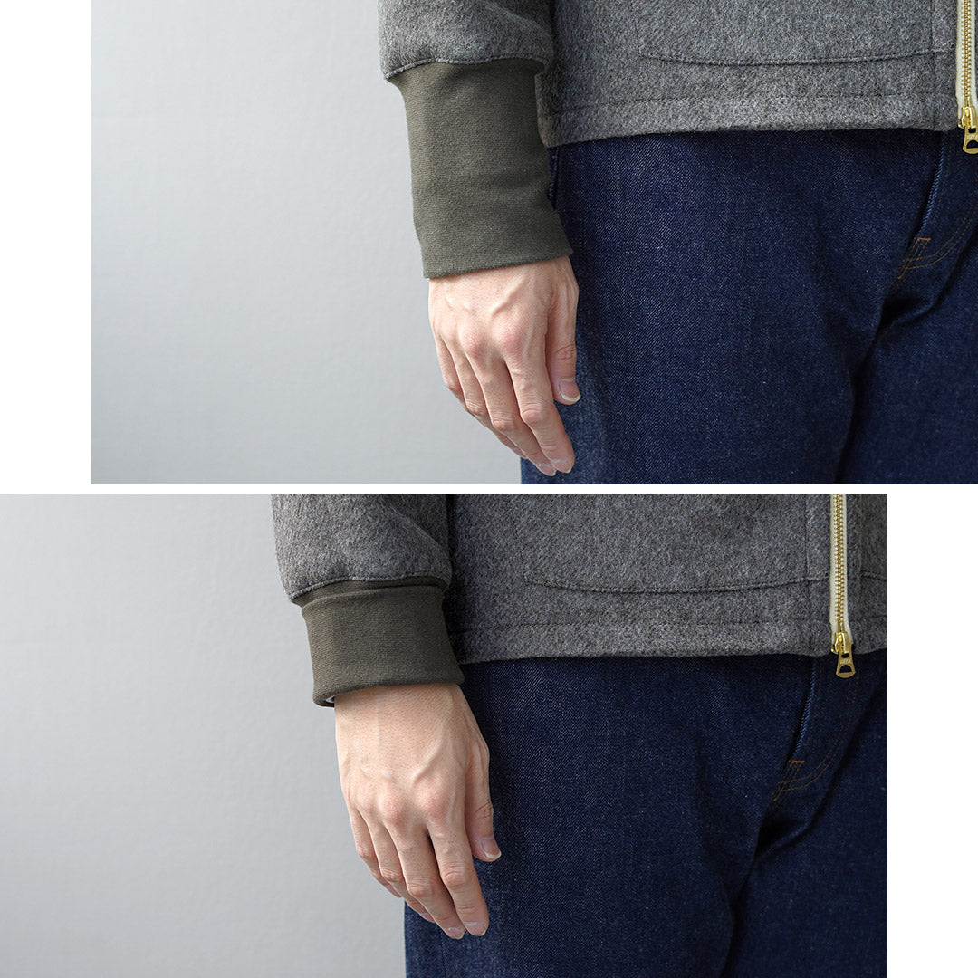 RE MADE IN TOKYO JAPAN / Wool Melton Zip Blouson