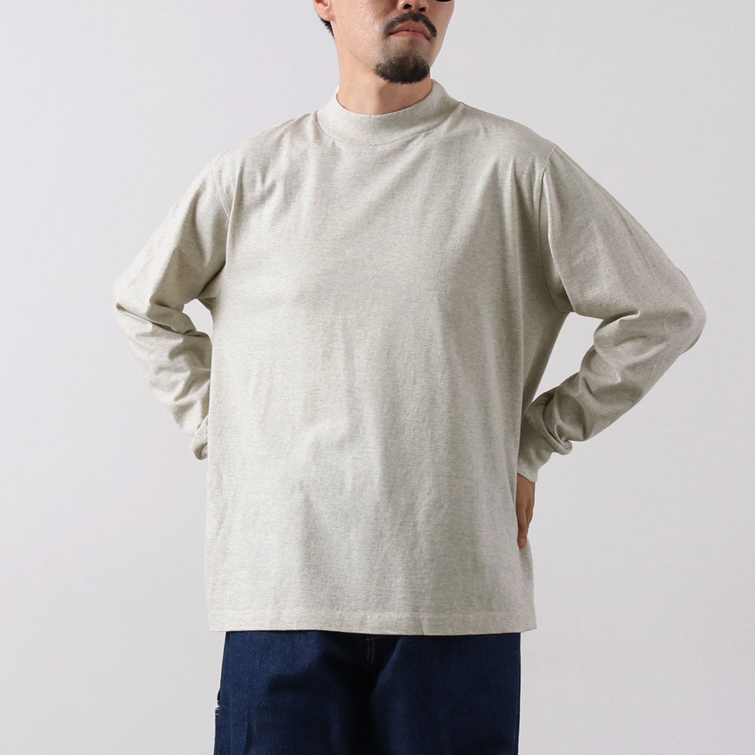 HEALTHKNIT / US 코튼 긴팔 모크넥 티셔츠