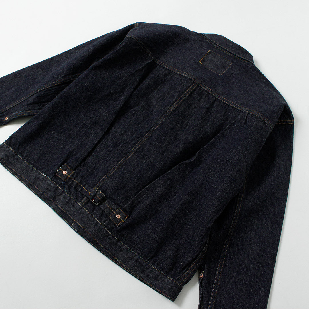 CAÑA DE AZÚCAR / Chaqueta vaquera de 1er tipo de 13,5 oz - Modelo 1936 con espalda dividida