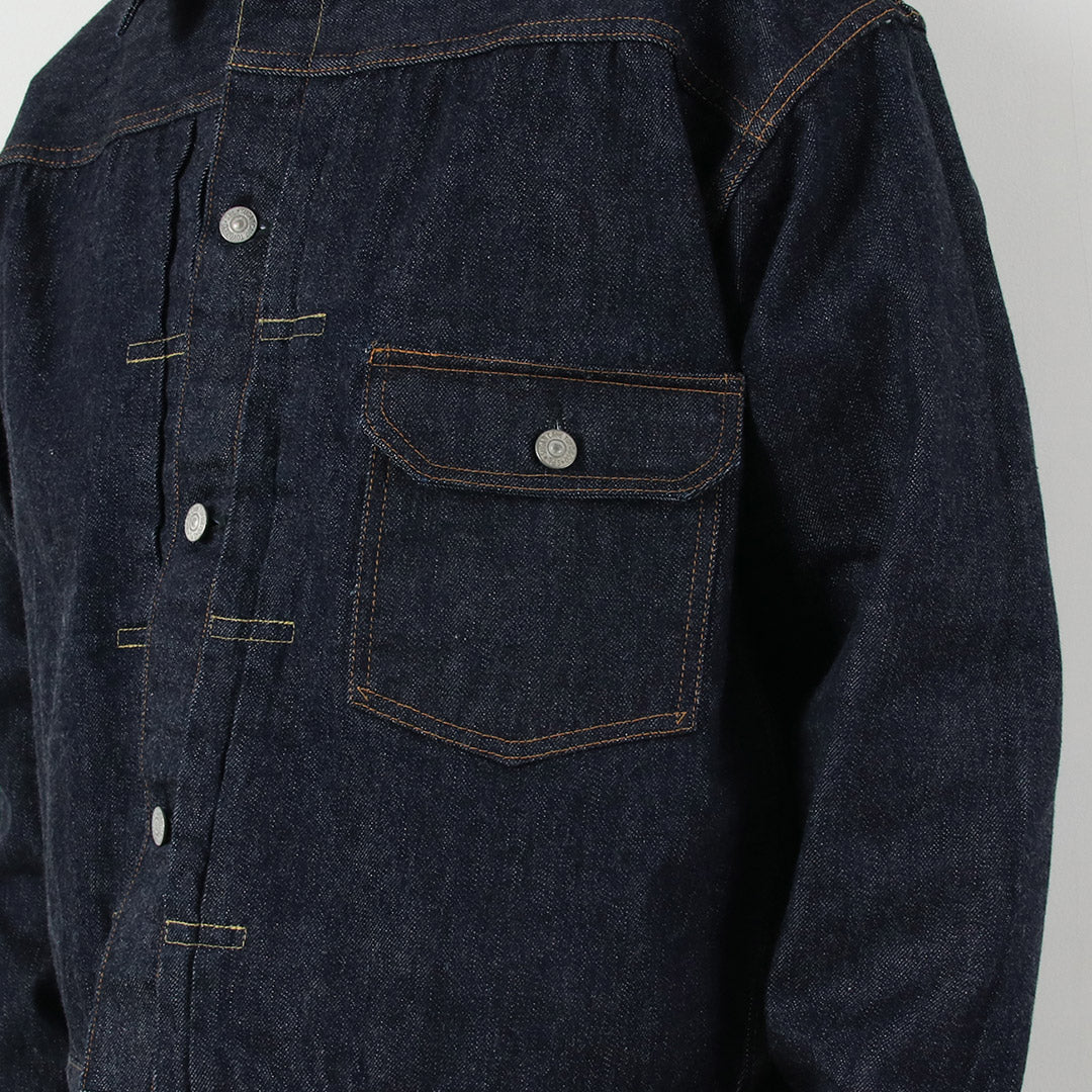 CAÑA DE AZÚCAR / Chaqueta vaquera de 1er tipo de 13,5 oz - Modelo 1936 con espalda dividida
