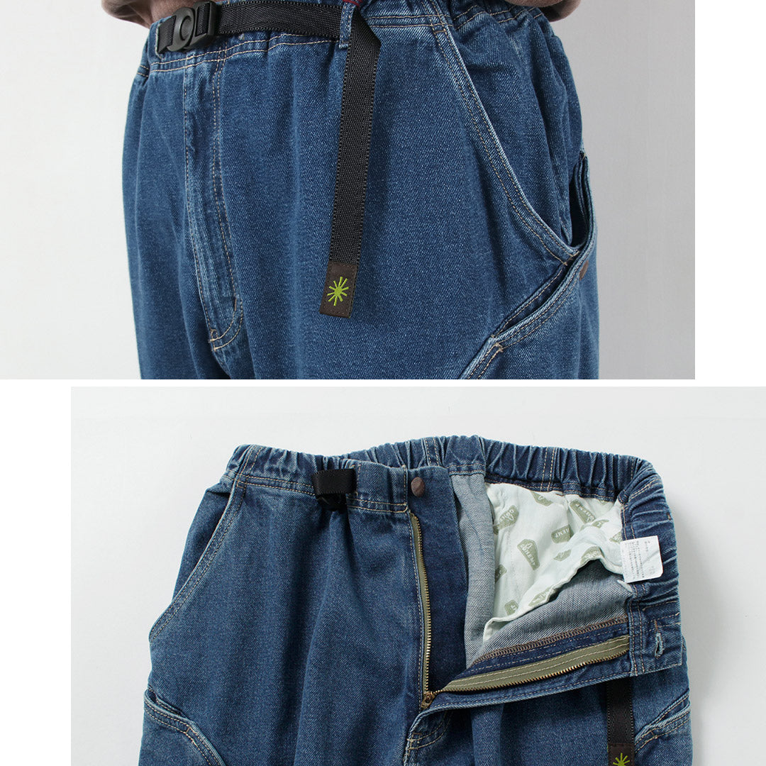 GOHEMP / Pantalones Explorador Altos De Mezclilla De Algodón De Cáñamo De 12 Oz Lavado Usado
