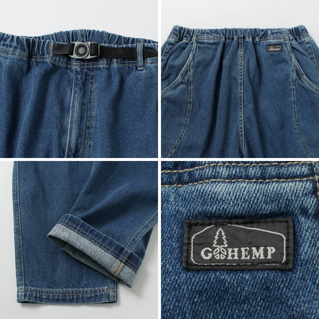 GOHEMP / Pantalones Explorador Altos De Mezclilla De Algodón De Cáñamo De 12 Oz Lavado Usado