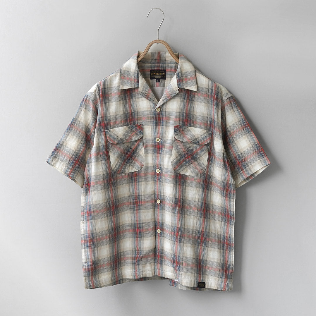 PENDLETON / Open Collar Short Sleeve Shirt