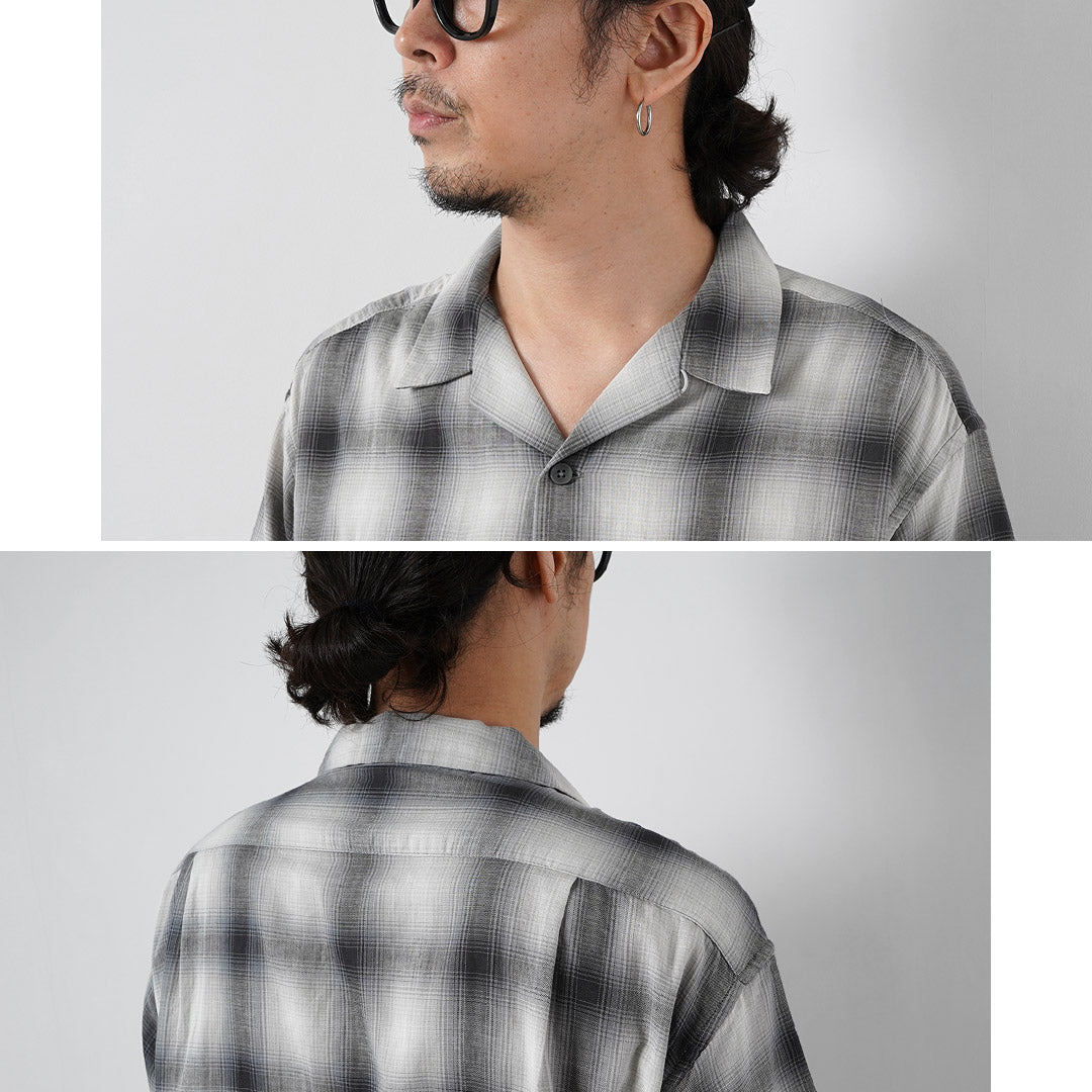 PENDLETON / Open Collar Short Sleeve Shirt