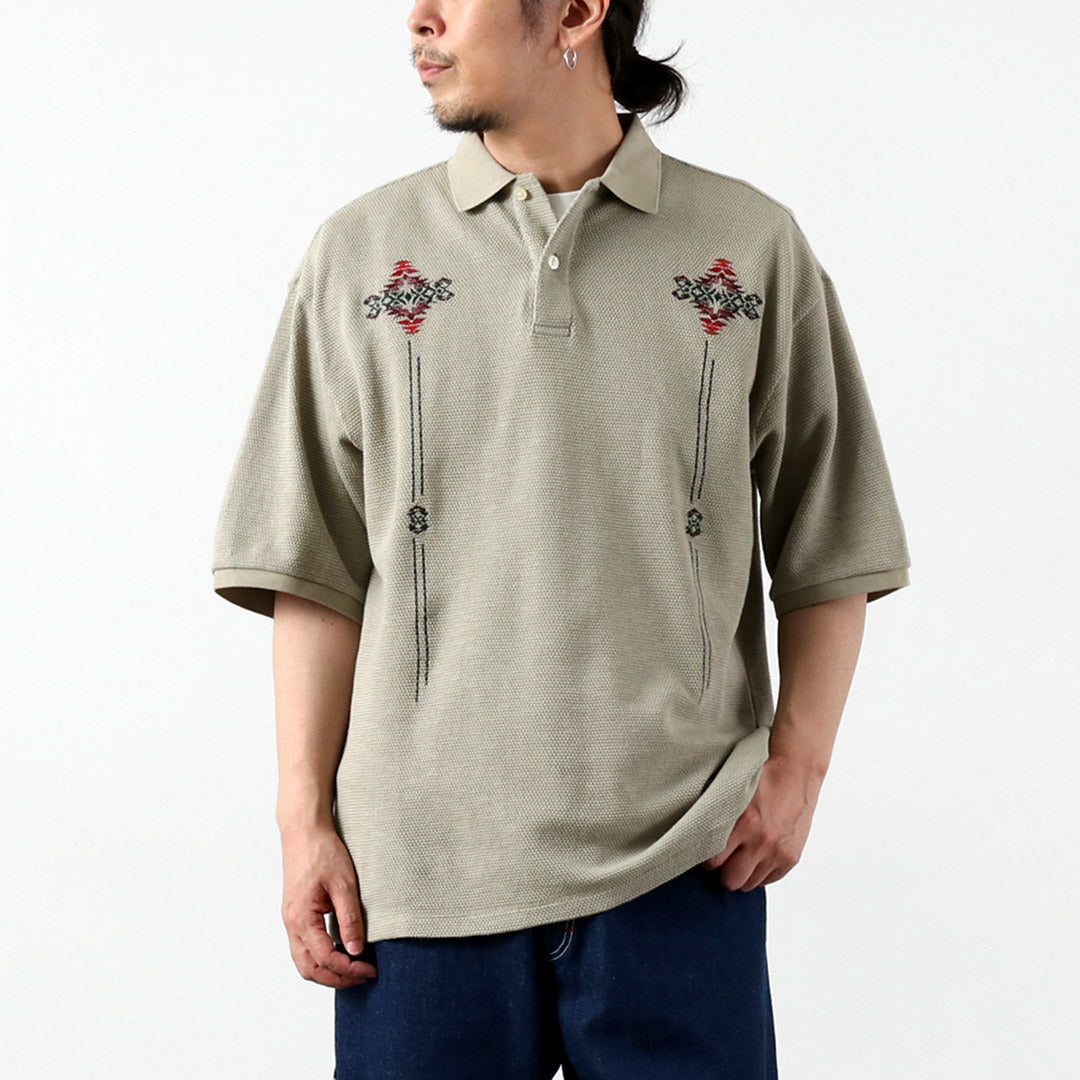 PENDLETON / Oni Kanoko 刺繡 Polo 衫