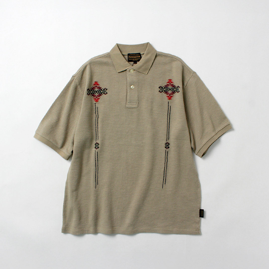 PENDLETON / Oni Kanoko 刺繡 Polo 衫