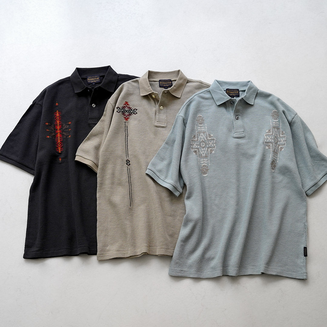 PENDLETON / Oni Kanoko 刺繡 Polo 衫