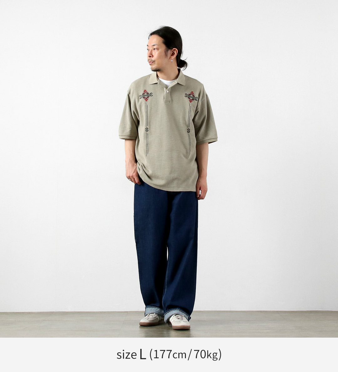 PENDLETON / Oni Kanoko 刺繡 Polo 衫