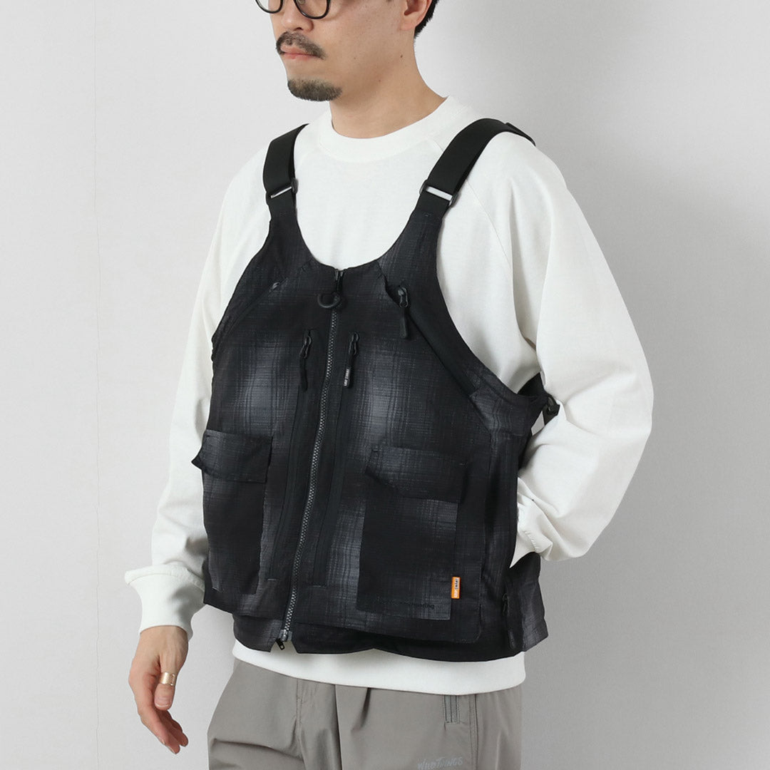 WHITE MOUNTAINEERING / Gripswany Collaboration Ombre Check 2-Way Gear Pack Vest 4.0 Sac à bandoulière