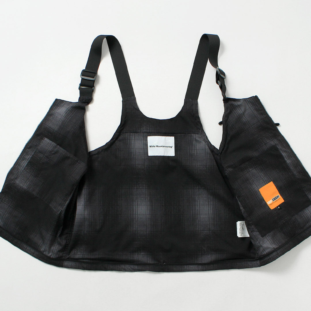 WHITE MOUNTAINEERING / Gripswany Collaboration Ombre Check 2-Way Gear Pack Vest 4.0 Sac à bandoulière
