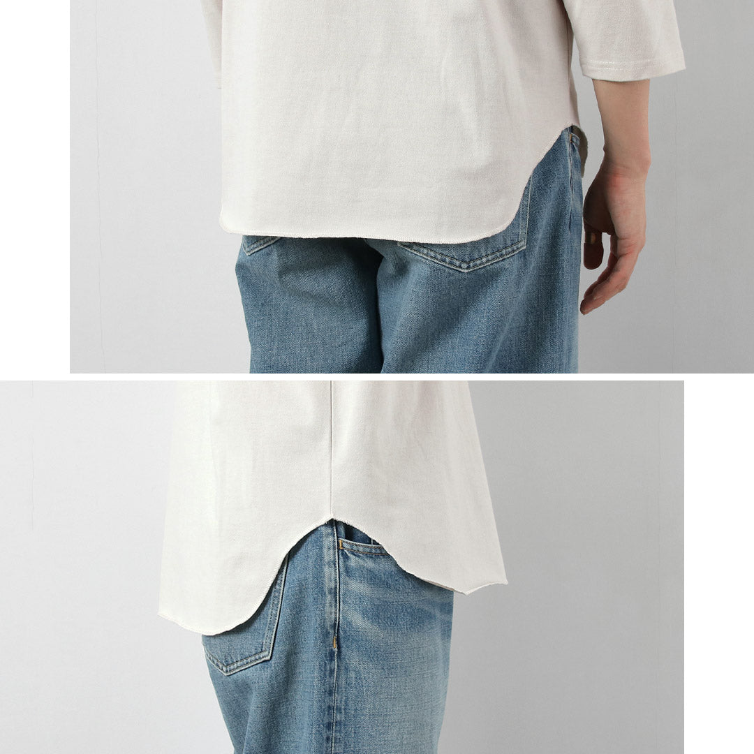 HEALTHKNIT / HEALTHKNIT × RAG T-shirt exclusif à manches 3/4 et col rond raglan Jersey sec à extrémités ouvertes Finition désodorisante antibactérienne
