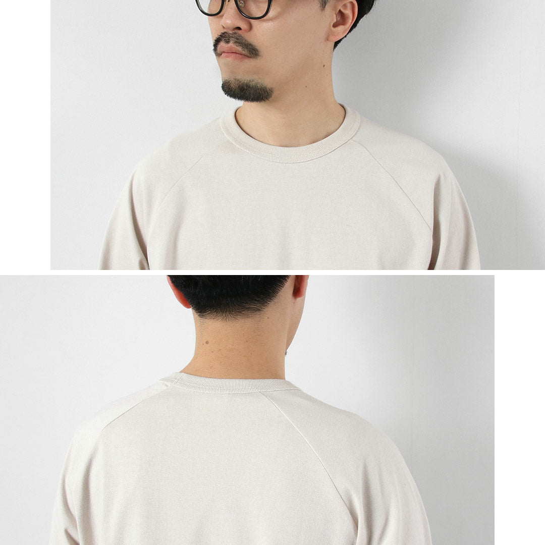 HEALTHKNIT / HEALTHKNIT × RAG T-shirt exclusif à manches 3/4 et col rond raglan Jersey sec à extrémités ouvertes Finition désodorisante antibactérienne