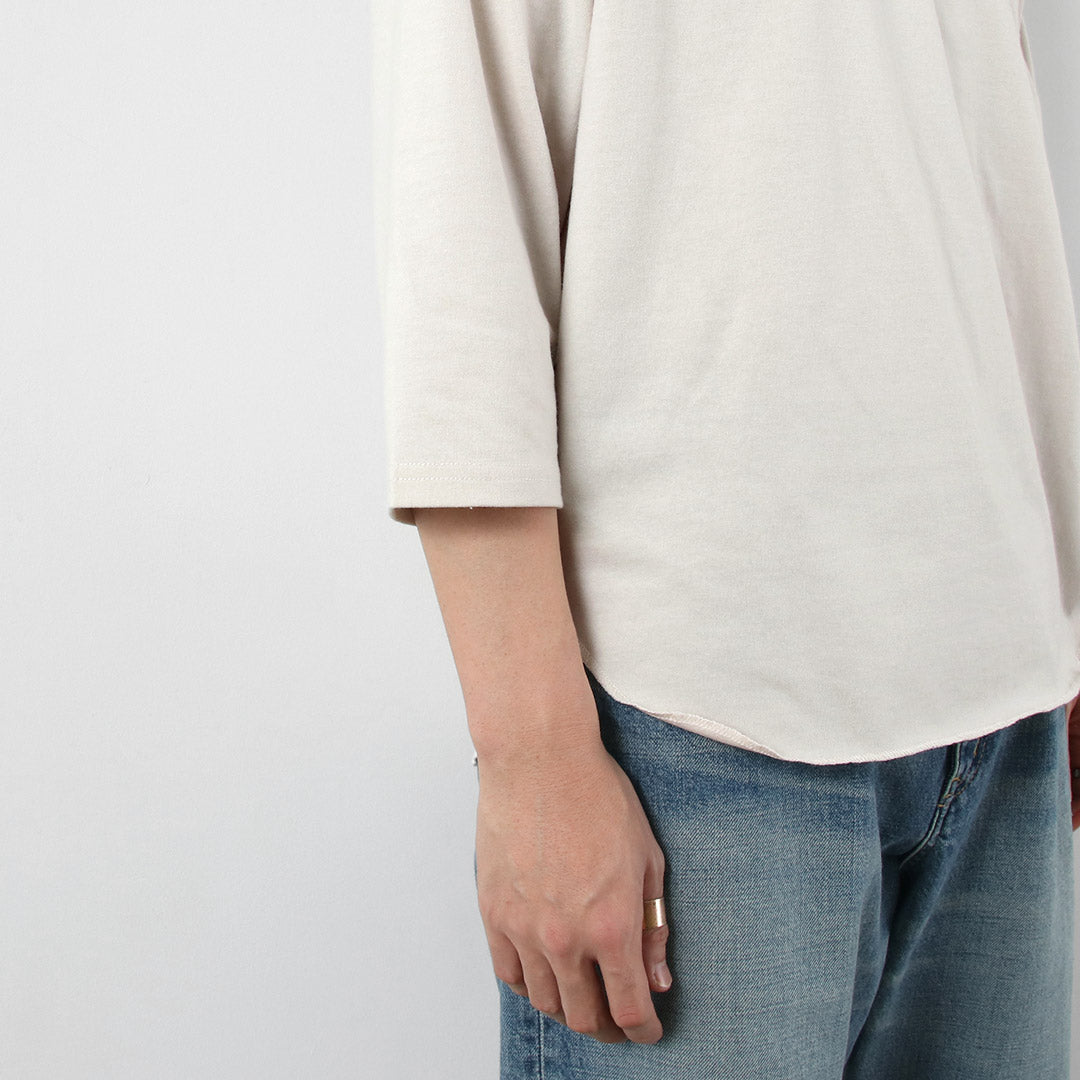HEALTHKNIT / HEALTHKNIT × RAG T-shirt exclusif à manches 3/4 et col rond raglan Jersey sec à extrémités ouvertes Finition désodorisante antibactérienne