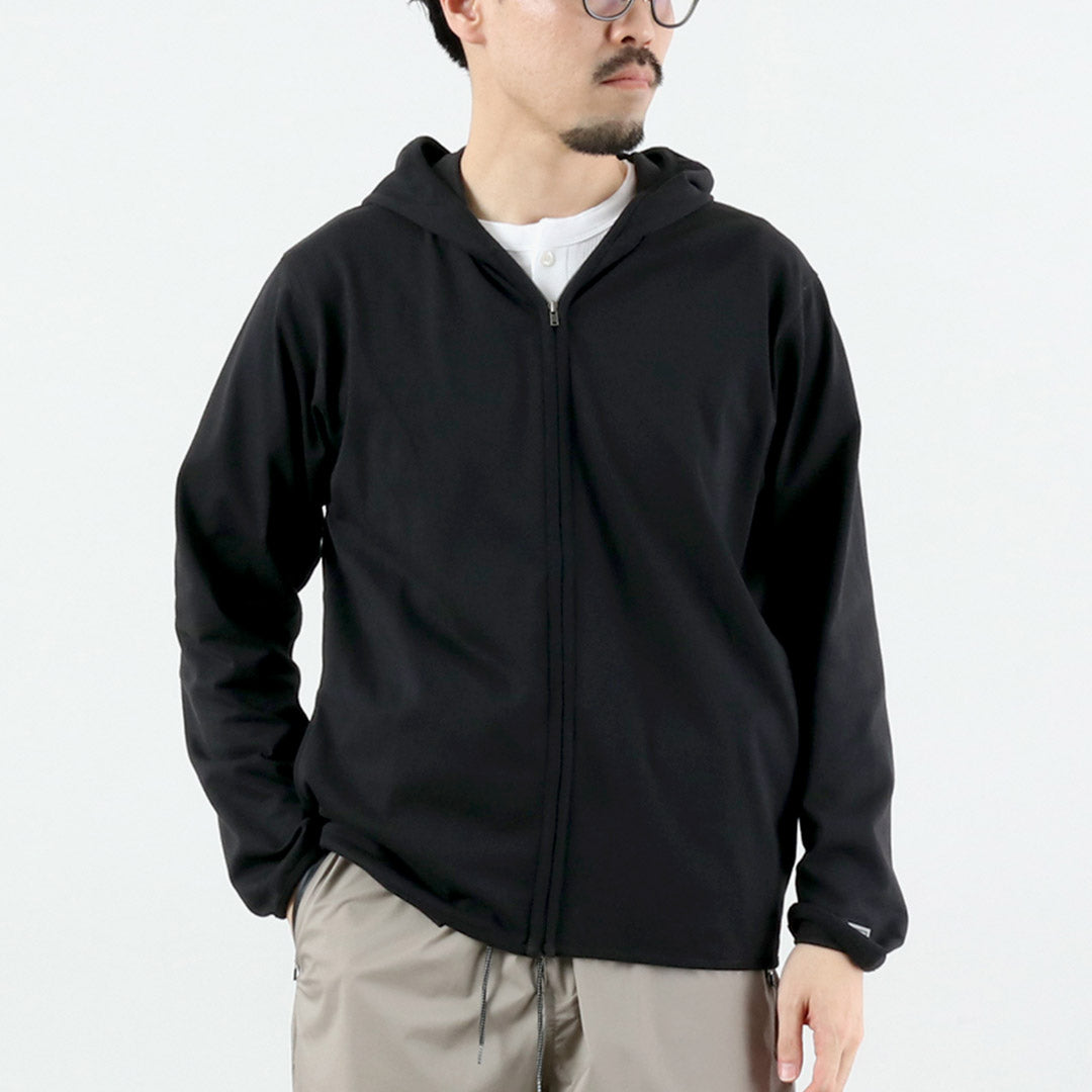 HEALTHKNIT / RAG Exclusivo Healthknit × Rag S/S Tee Sudadera con capucha y cremallera Jersey seco de extremo abierto Acabado desodorizante antibacteriano