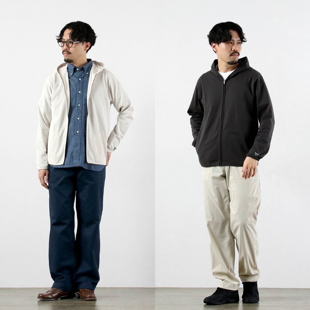 HEALTHKNIT / RAG Exclusivo Healthknit × Rag S/S Tee Sudadera con capucha y cremallera Jersey seco de extremo abierto Acabado desodorizante antibacteriano