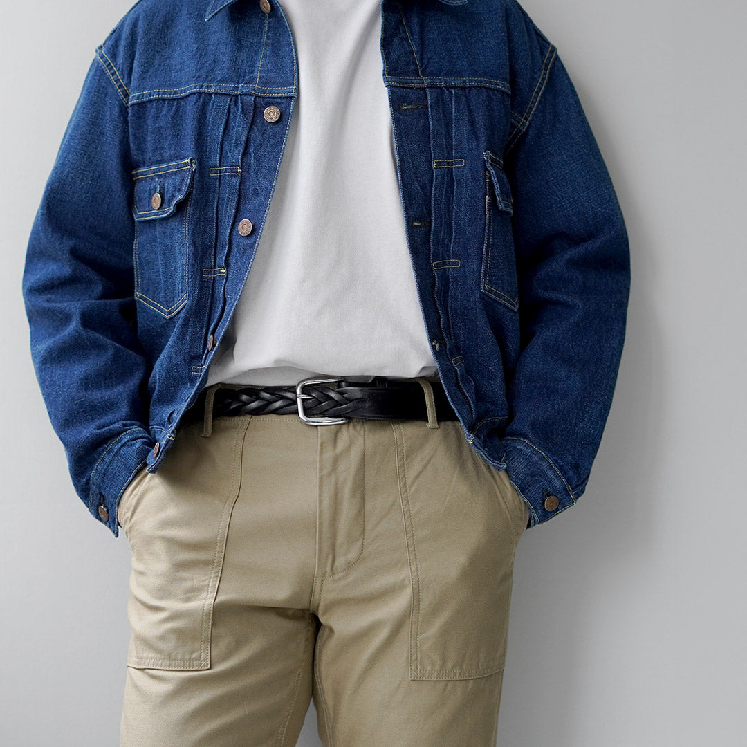 TORY LEATHER / Long Tip Braided Belt