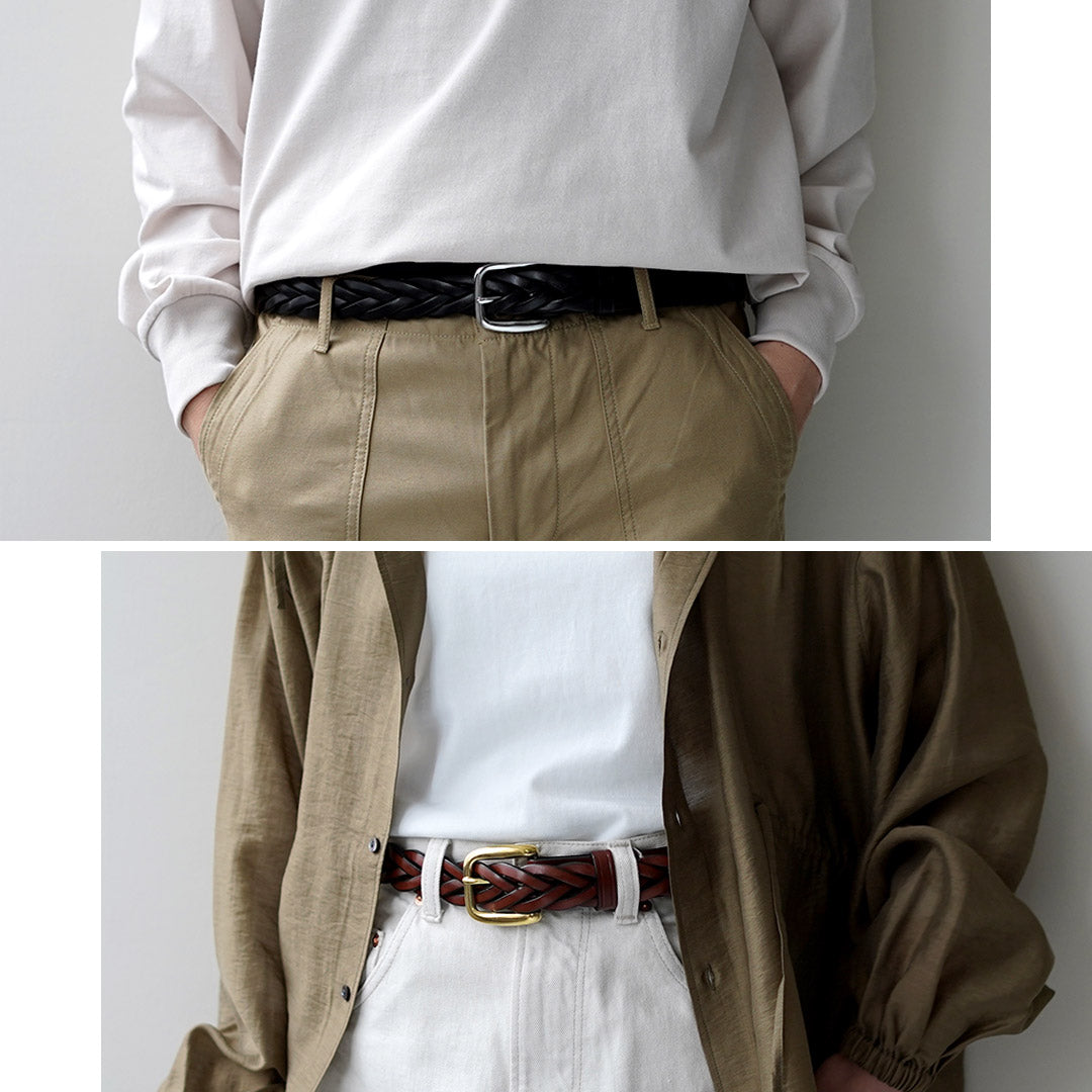 TORY LEATHER / Long Tip Braided Belt