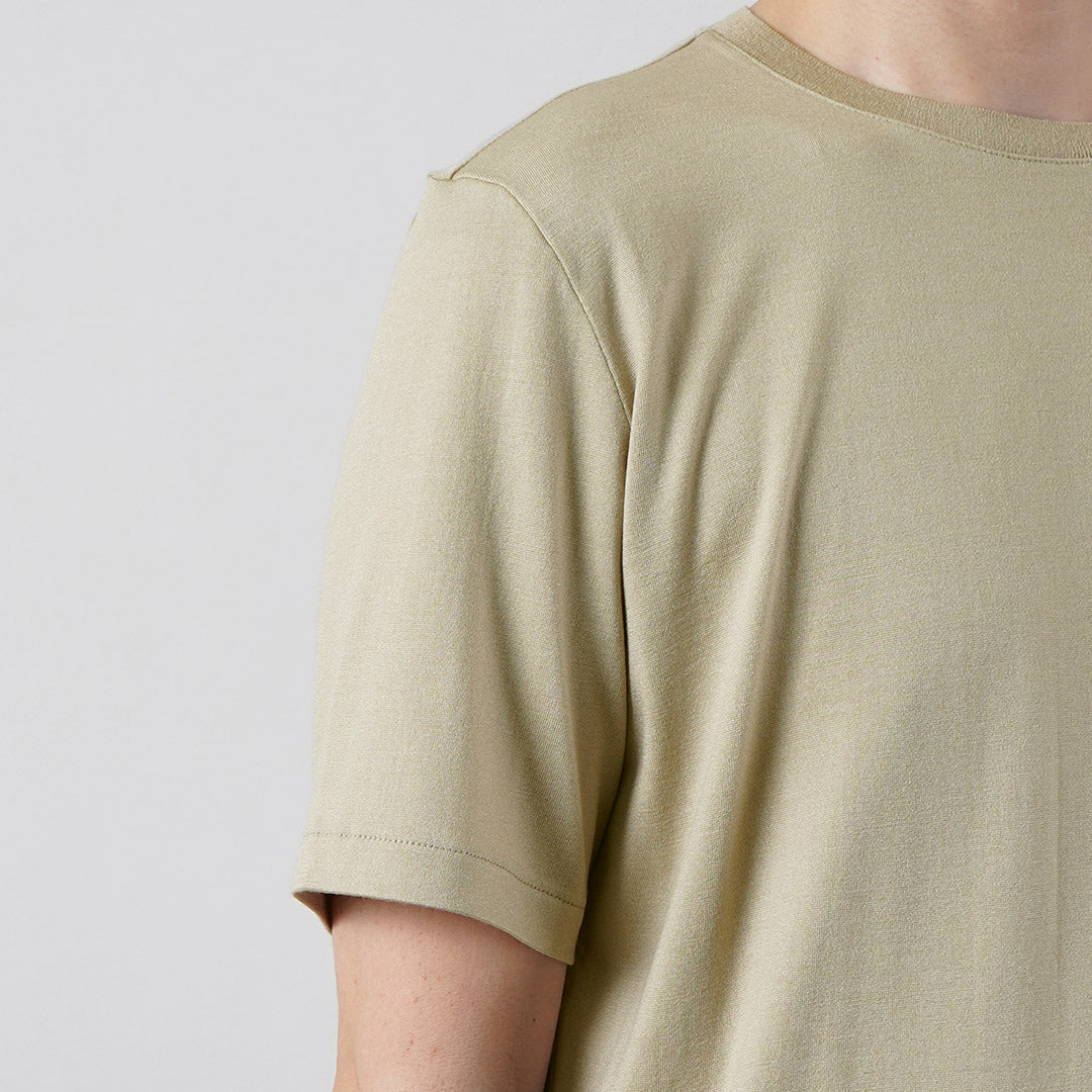 YONETOMI NEW BASIC / Wool Silk Dress T-Shirt