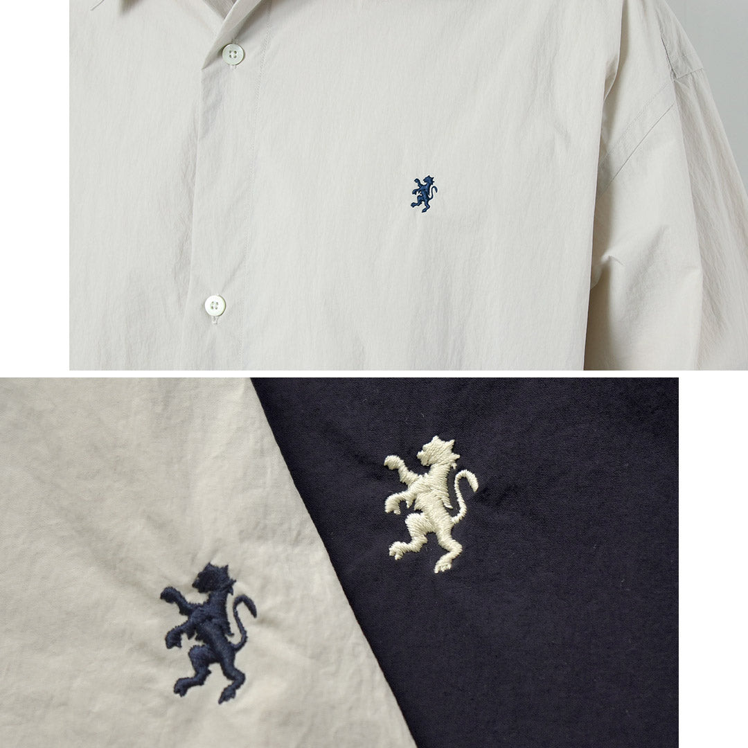GYMPHLEX / Nylon Taslan Long-Sleeve Gathered Shirt
