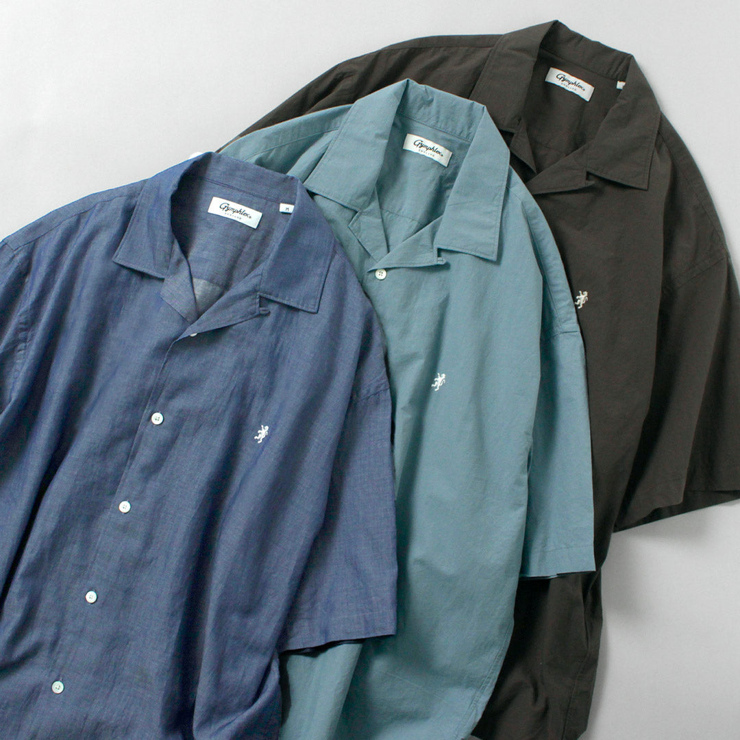 GYMPHLEX / Open Collar Short Sleeve Shirt