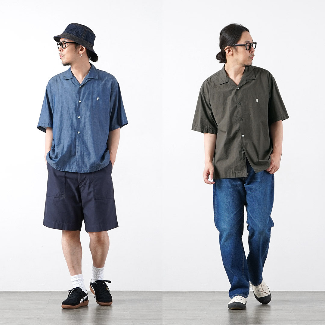 GYMPHLEX / Open Collar Short Sleeve Shirt