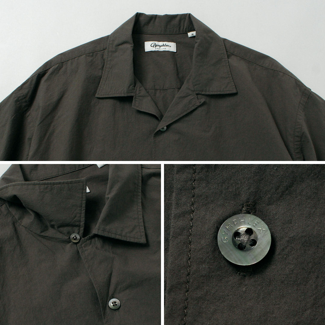 GYMPHLEX / Open Collar Short Sleeve Shirt
