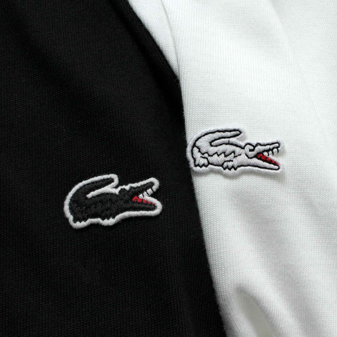 LACOSTE / Camiseta con cuello redondo y silueta de cocodrilo