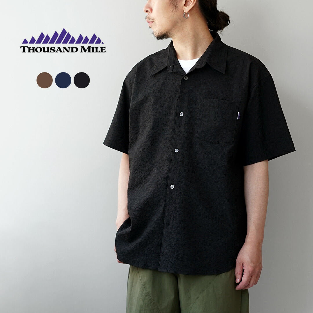 THOUSAND MILE / Short Sleeve Seersucker Shirt