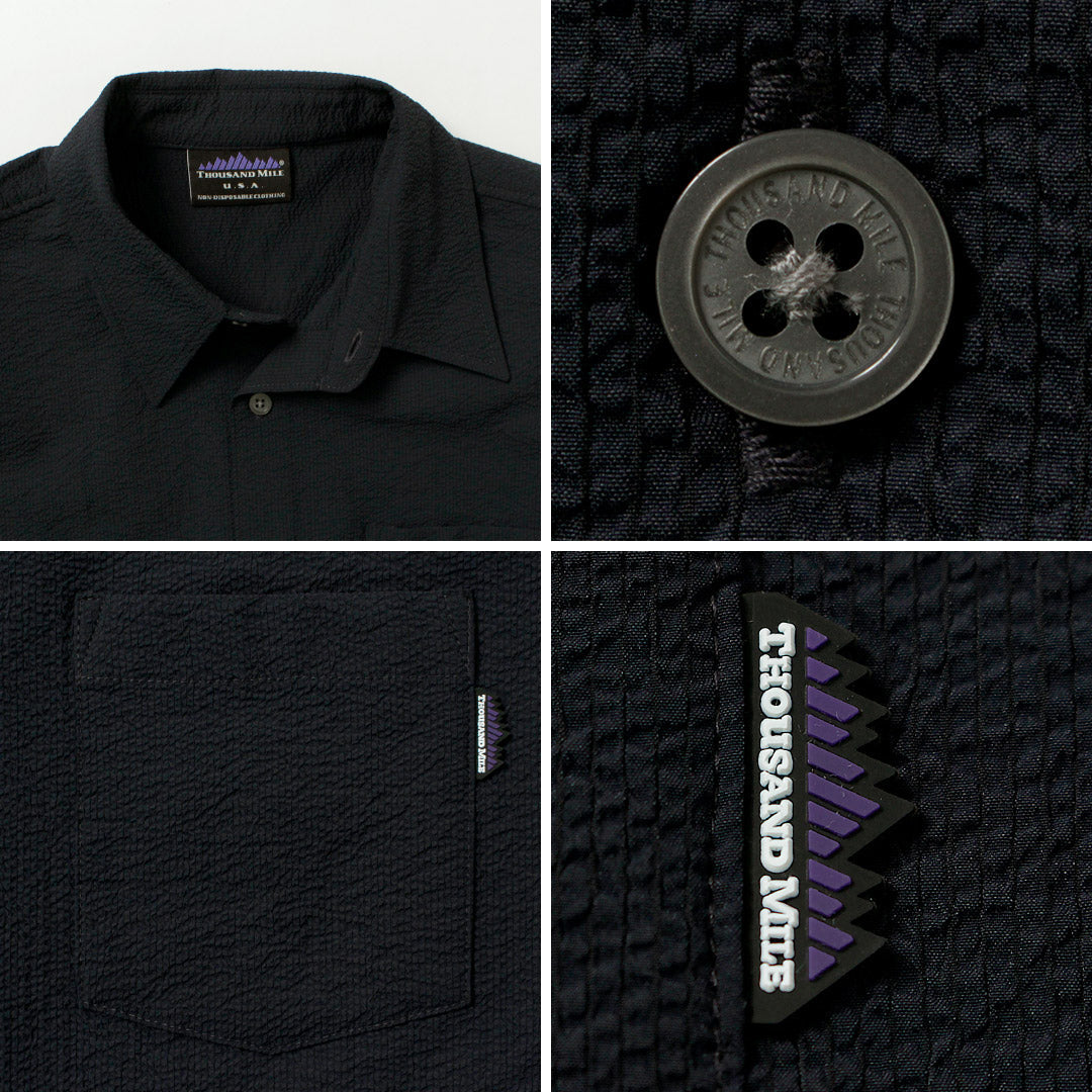 THOUSAND MILE / Short Sleeve Seersucker Shirt