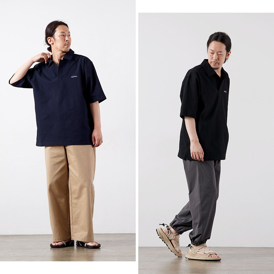 THOUSAND MILE / Short Sleeve Seersucker Skipper Shirt