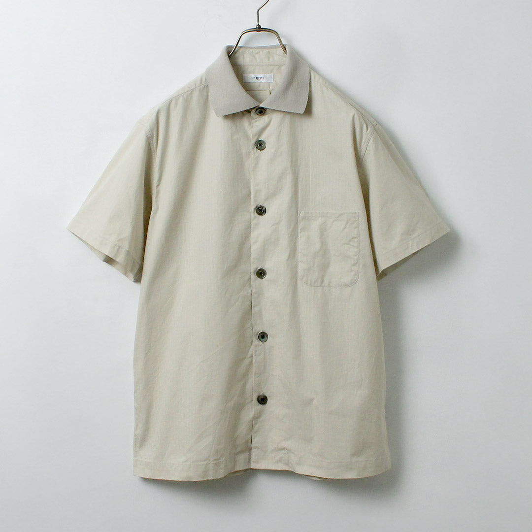 FUJITO / Rib-Collar Ripstop Shirt
