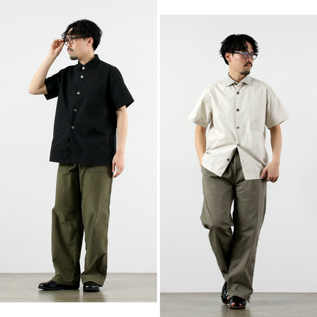 FUJITO / Rib-Collar Ripstop Shirt