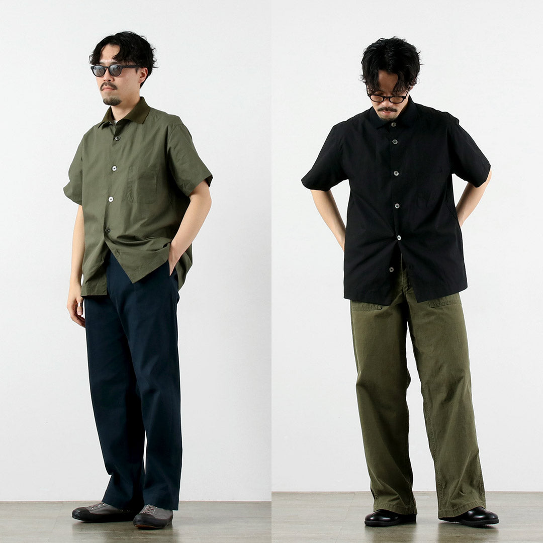 FUJITO / Rib-Collar Ripstop Shirt