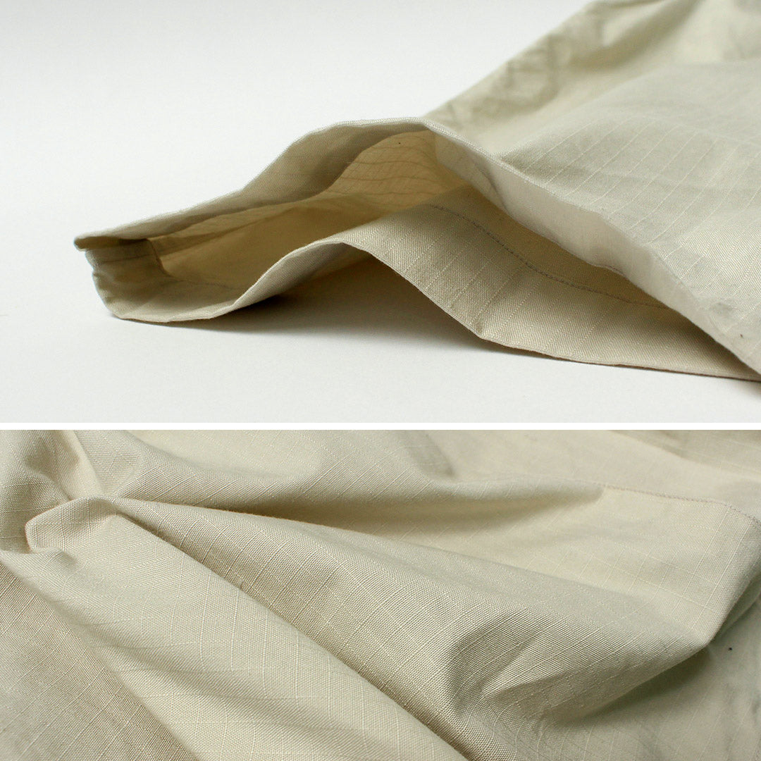FUJITO / Rib-Collar Ripstop Shirt