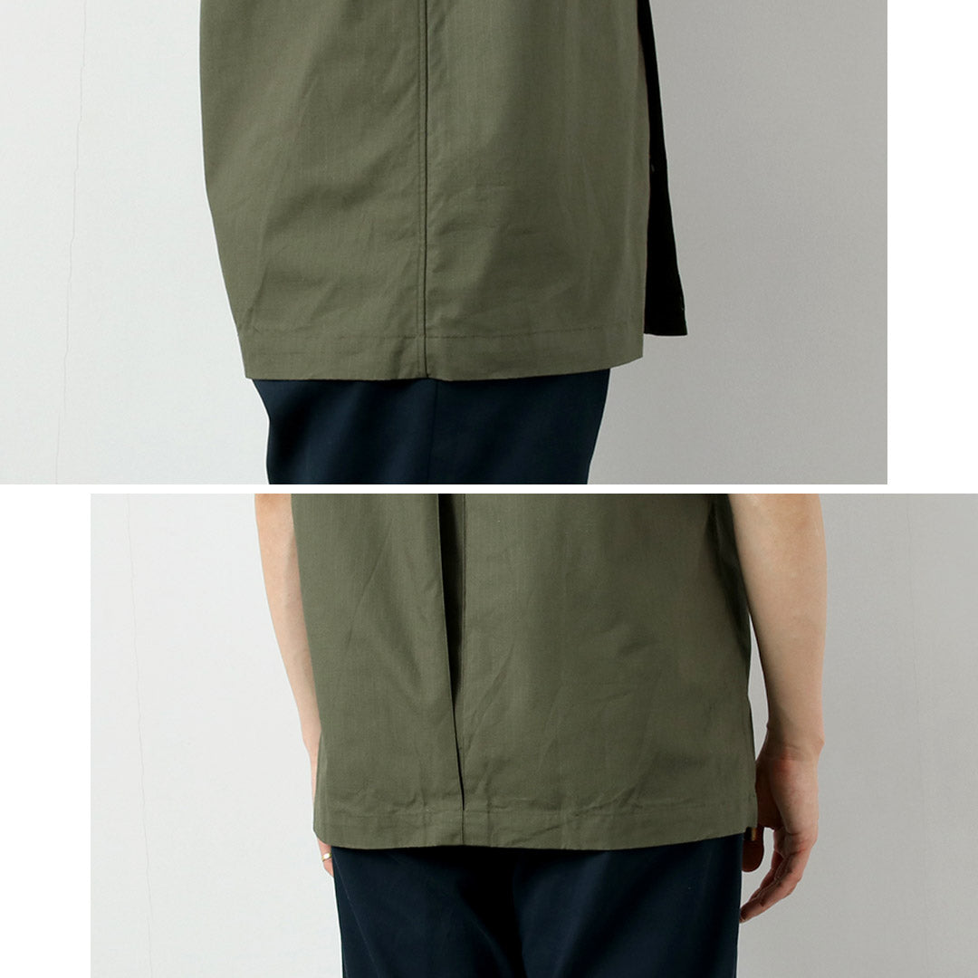 FUJITO / Rib-Collar Ripstop Shirt