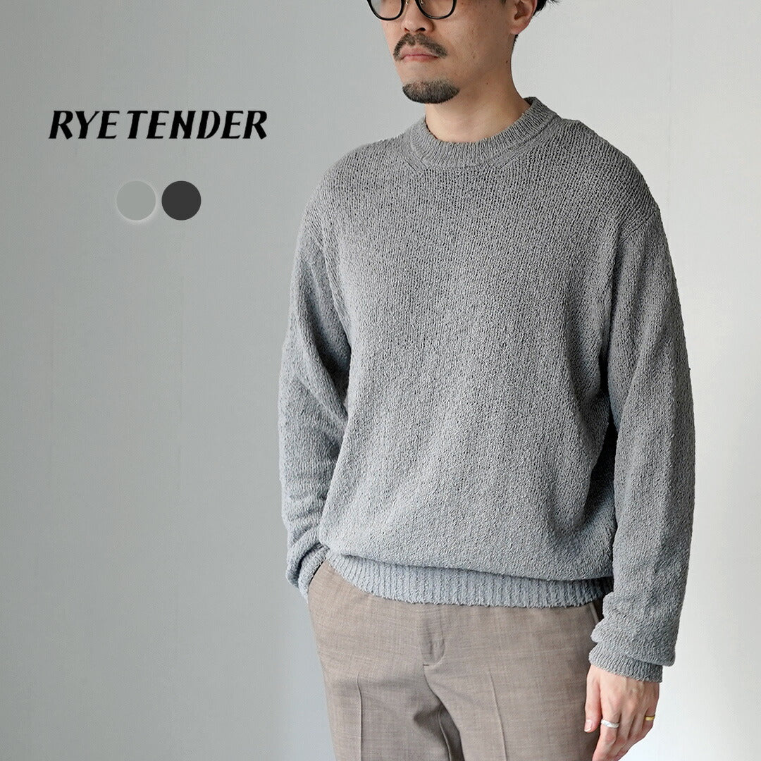 RYE TENDER / Tufa Cotton Knot Yarn Crew Pullover