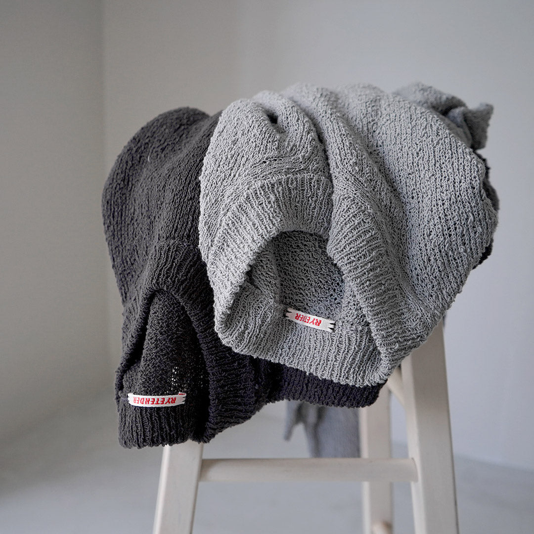RYE TENDER / Tufa Cotton Knot Yarn Crew Pullover