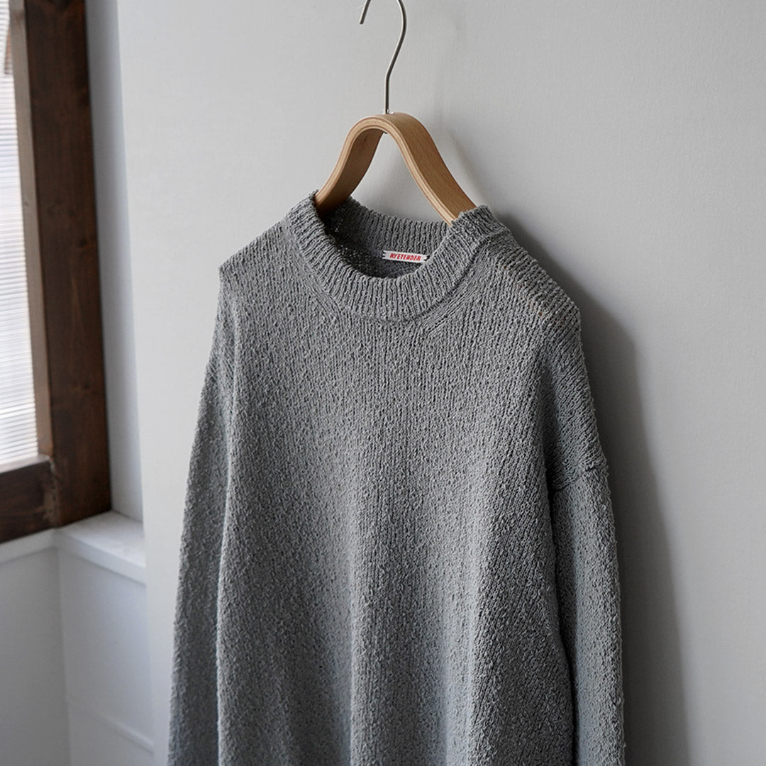 RYE TENDER / Tufa Cotton Knot Yarn Crew Pullover