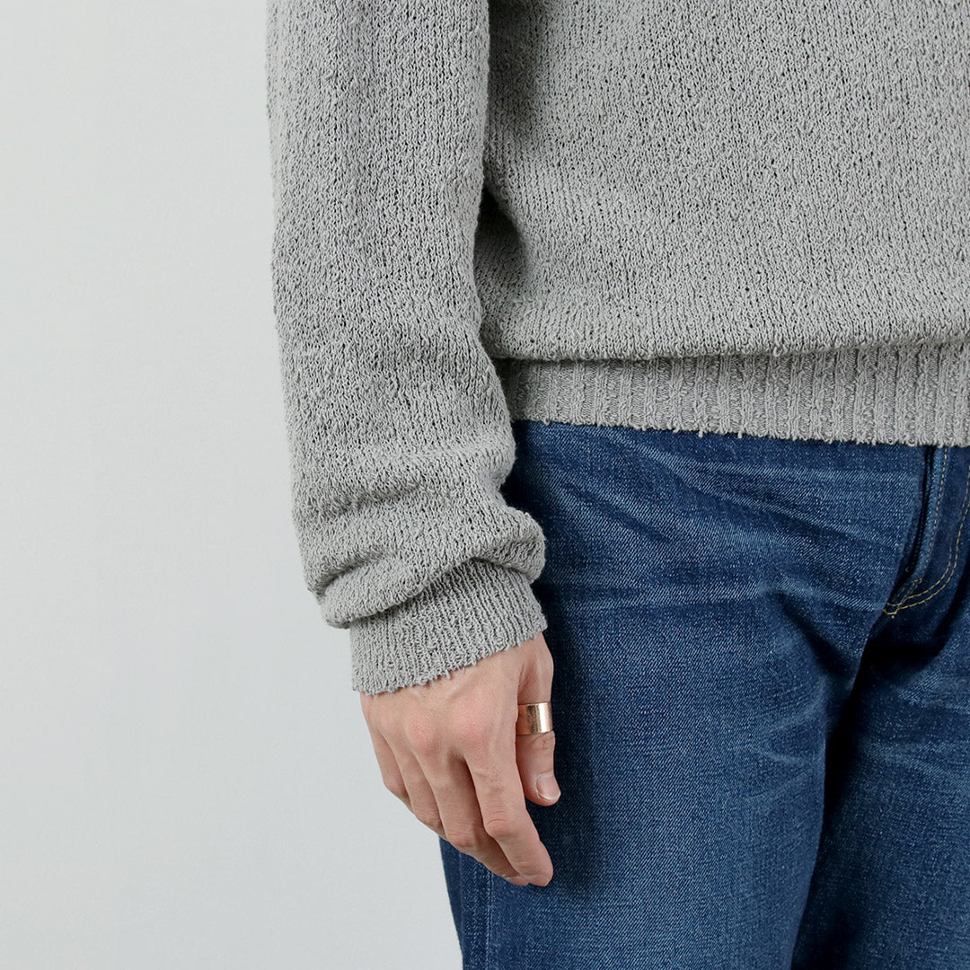 RYE TENDER / Tufa Cotton Knot Yarn Crew Pullover