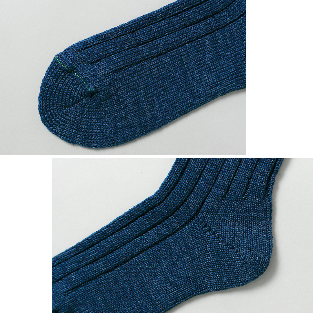 ROTOTO / Organic Cotton Indigo Tone Socks