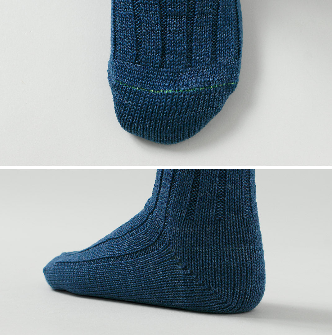 ROTOTO / Organic Cotton Indigo Tone Socks