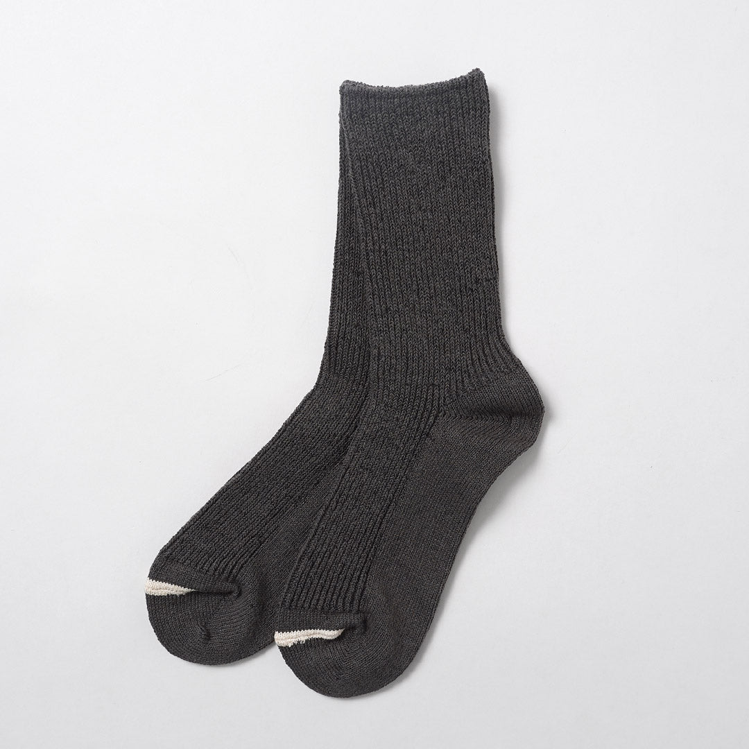 ROTOTO / Washi Recycled Cotton Ribbed Crew Socks